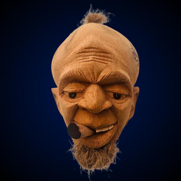 Coconut Husk Face Wall Art – 100% Eco-Friendly Handmade Décor by Wood Carving SL