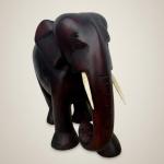 Handcrafted Wooden Elephant – 6" Decorative Home Accent