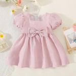 YELI Fashion – Baby Girl Cotton Frock (Pink, Yellow & Blue)