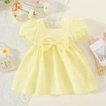 YELI Fashion – Baby Girl Cotton Frock (Pink, Yellow & Blue)