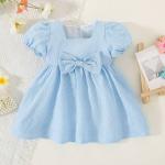 YELI Fashion – Baby Girl Cotton Frock (Pink, Yellow & Blue)