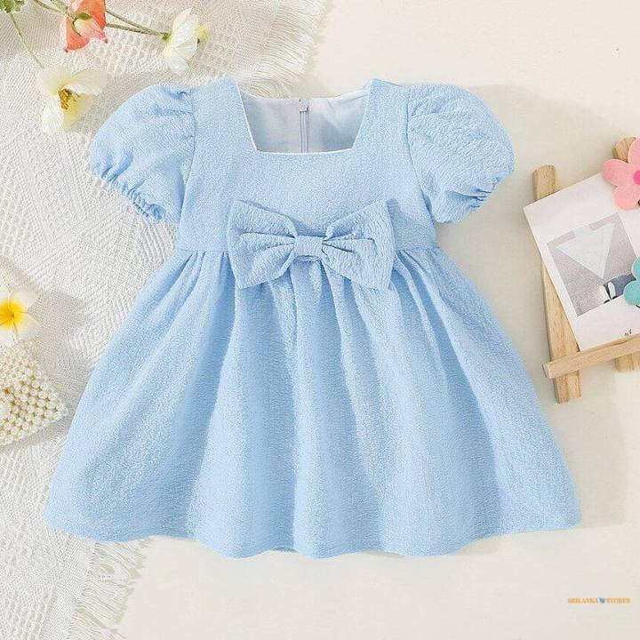 YELI Fashion – Baby Girl Cotton Frock (Pink, Yellow & Blue)