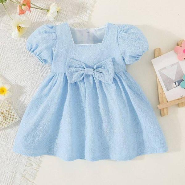 YELI Fashion – Baby Girl Cotton Frock (Pink, Yellow & Blue)